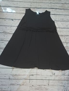 Maggie Barnes Black Ruched Waistband Sleeveless Dress 4x